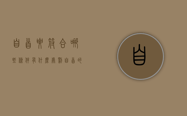 自首要符合哪些条件,有什么处罚（自首的法律规定有哪些）