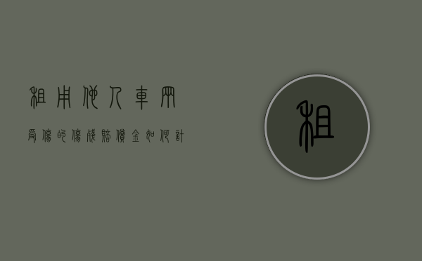 租用他人车辆受伤的伤残赔偿金如何计算（租赁车撞人车主有责吗）