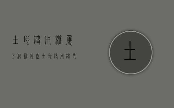 土地使用权属于何种资产？（土地使用权是否属于资产）