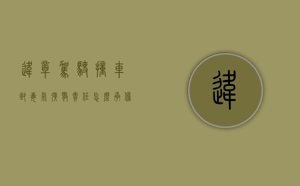 违章驾驶撞车致毒气扩散责任怎么承担(违章开车撞死人要坐牢吗) 违章驾驶撞车致毒气扩散责任怎么承担(违章开车撞死人要坐牢吗)