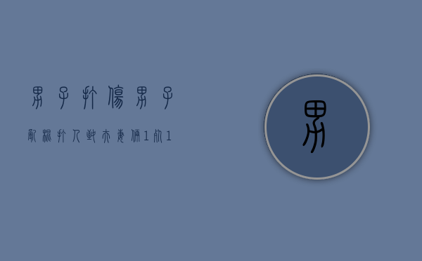 男子打伤（男子乱棍打人致夫妻俩1死1伤,故意伤人罪判几年）