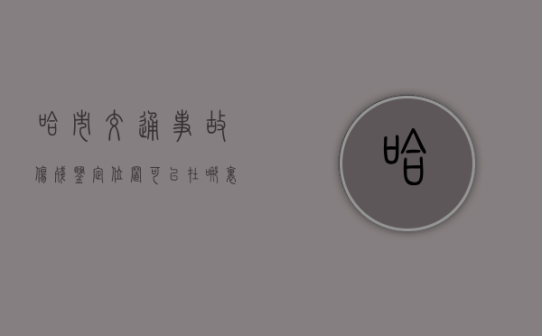 哈市交通事故伤残鉴定位置可以在哪里做？（哈尔滨伤残鉴定在线法医咨询）