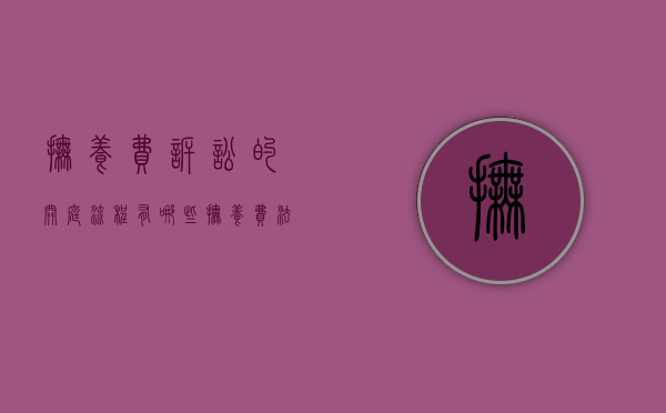 抚养费诉讼的开庭流程有哪些（抚养费法院开庭收费是多少）