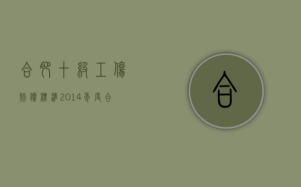合肥十级工伤赔偿标准2014年度（合肥十级工伤赔偿标准2014年是多少）