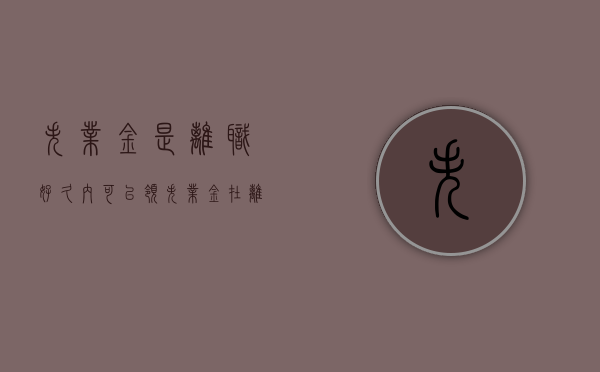 失业金是离职好久内可以领（失业金在离职多久可以领？怎么领？）