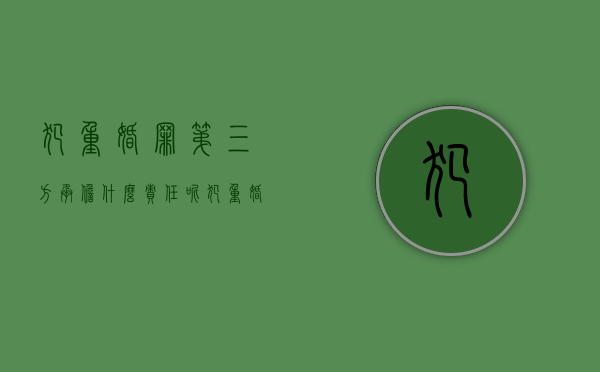 犯重婚罪第三方承担什么责任呢（犯重婚罪第三方承担什么责任和义务）