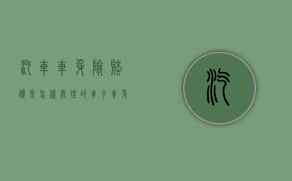 汽车车身险赔偿是怎样处理的（车子车身险）