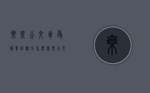 乘坐公交车受伤责任划分怎么写（乘公交车受伤一般赔多少）