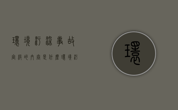环境污染事故定级的内容是什么（环境污染事故属于谁的调整范围）