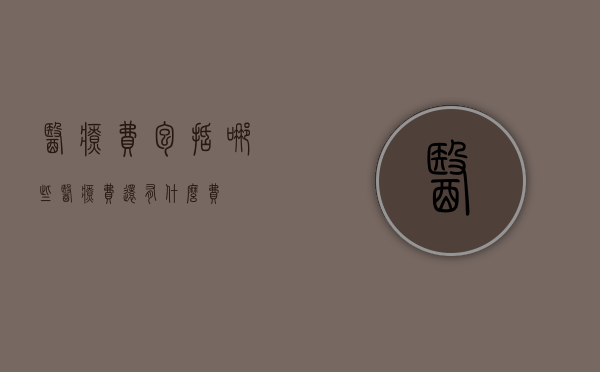 医疗费包括哪些（医疗费还有什么费）