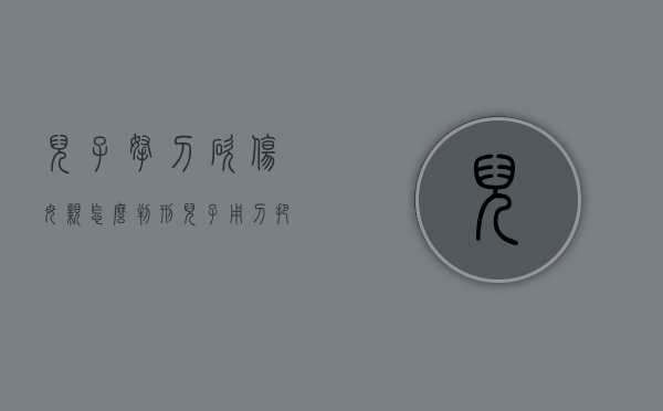 儿子拿刀砍伤母亲怎么判刑（儿子用刀把父亲砍了）