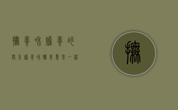 抚养和赡养的关系（赡养和抚养意思一样吗）