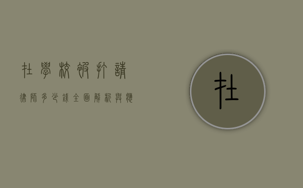 在学校被打请律师多少钱？全面解析与应对之策