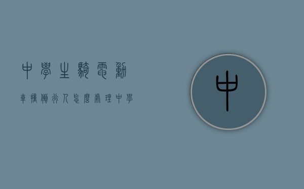 中学生骑电动车撞倒行人怎么处理（中学生骑电动车撞倒行人怎么处罚）