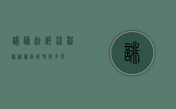 诽谤起诉流程（诽谤罪起诉时效多长）