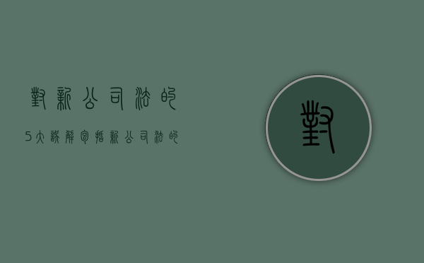 对新公司法的5大误解包括（新公司法的意义）
