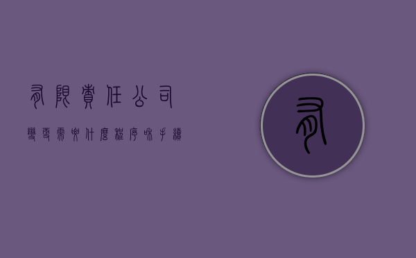 有限责任公司变更需要什么程序和手续（有限责任公司变更需要什么程序办理）