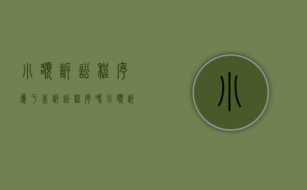 小额诉讼程序属于非诉讼程序吗（小额诉讼程序的适用条件）