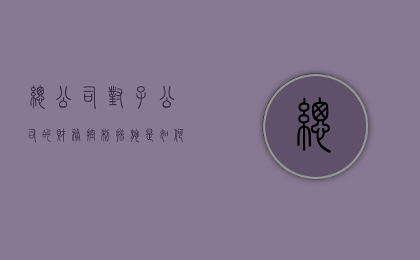 总公司对子公司的财务控制措施是如何的（总公司和子公司财务关联怎么处理）