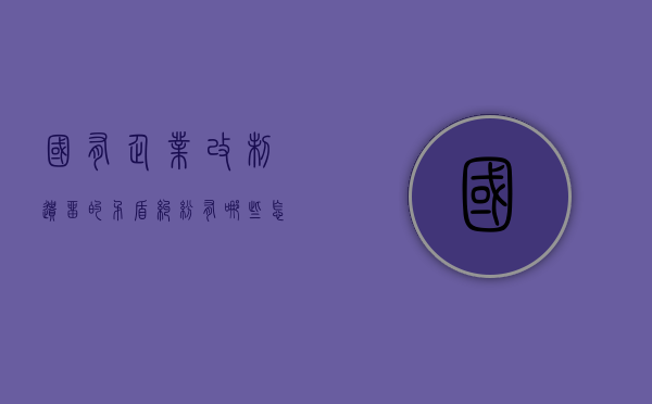 国有企业改制遗留的矛盾纠纷有哪些,怎么解决（国有企业改制遗留问题情况汇报）