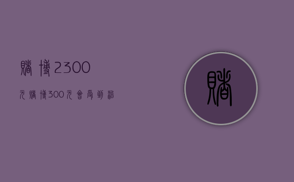 赌博2300元（赌博300元会受到治安处罚吗）