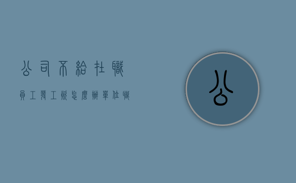 公司不给在职员工发工资怎么办（单位职工不是在本单位违法可以吗）