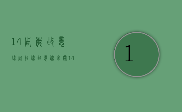 14周岁故意伤害轻伤（故意伤害罪14岁会判刑吗）
