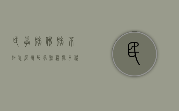民事赔偿赔不起怎么办（民事赔偿无力偿还怎么办）