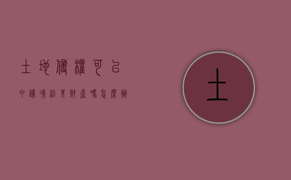 土地侵权可以申请冻结其财产吗怎么办理（土地侵权可以申请冻结其财产吗怎么办呢）