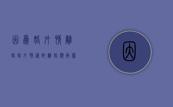 因为婚外情离婚（婚外情导致离婚应承担什么样的后果）