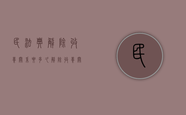民法典解除收养关系要多久（解除收养关系的法定程序）