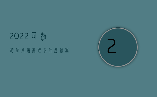 2022司法评估异议处理有什么流程呢（2022司法评估异议处理有什么流程）