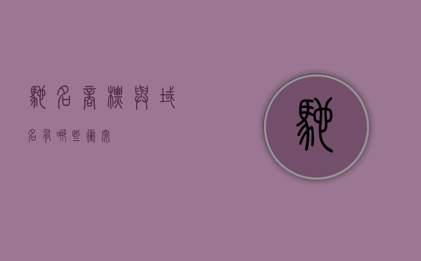 驰名商标与域名有哪些冲突
