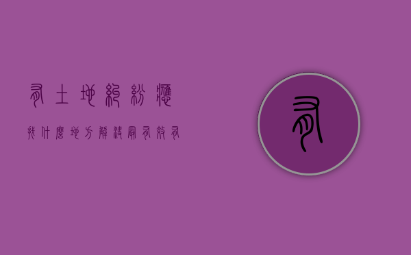 有土地纠纷应找什么地方解决最有效（有土地纠纷怎么办）