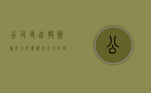 公司支出投资款计入什么科目（公司的投资款是什么科目）