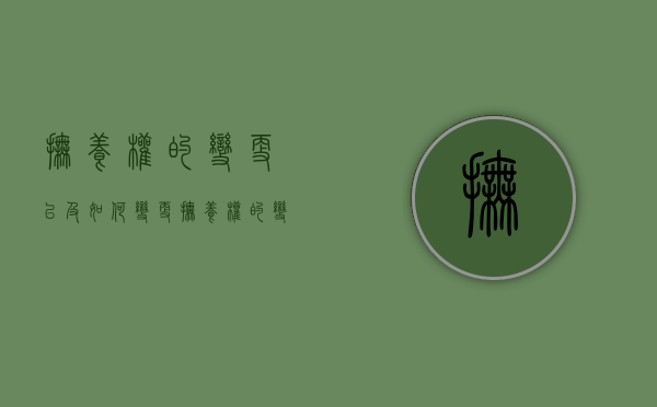 抚养权的变更以及如何变更（抚养权的变更流程有哪些内容）
