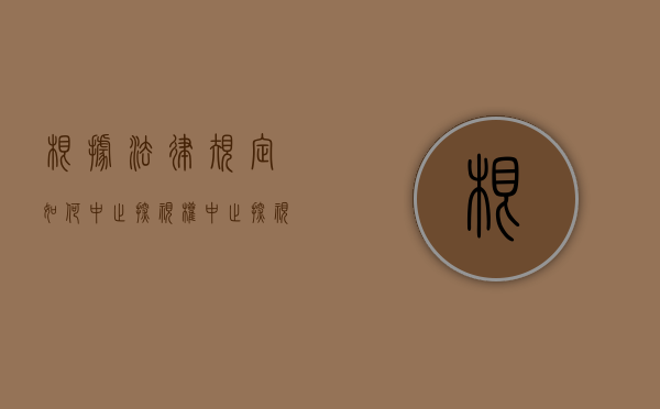 根据法律规定如何中止探视权（中止探视权）