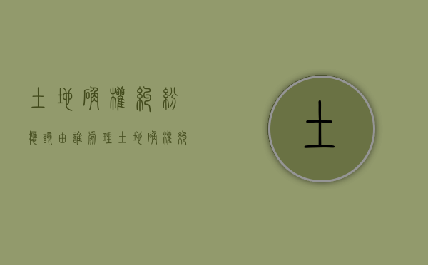 土地确权纠纷应该由谁处理（土地确权纠纷法律规定）