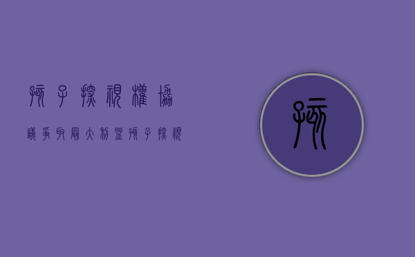 孩子探视权协议争取最大利益（孩子探视权怎么写详细）