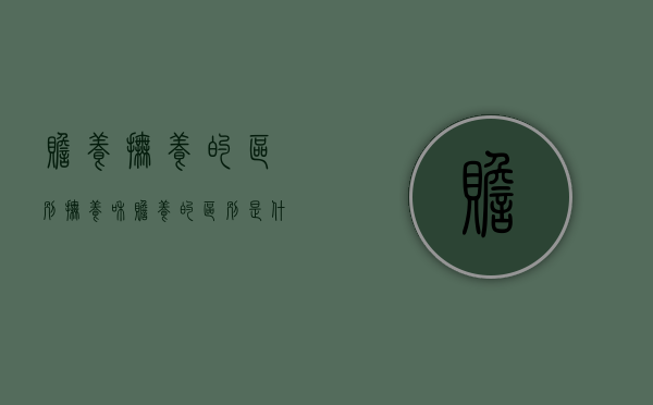 赡养抚养的区别（抚养和赡养的区别是什么）