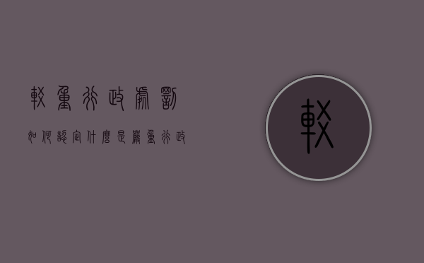 较重行政处罚如何认定（什么是严重行政处罚）