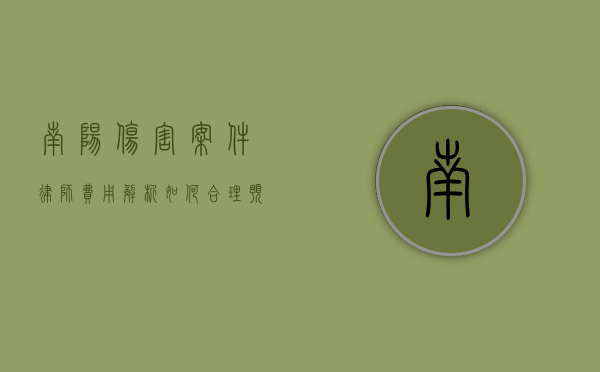 南阳伤害案件律师费用解析，如何合理预算与选择律师
