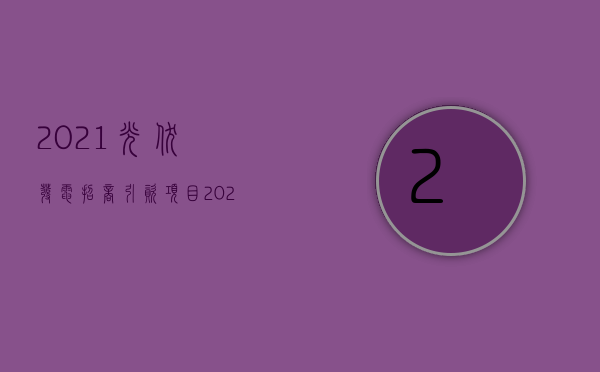 2021光伏发电招商引资项目（2022外商投资企业是否适用强制性标准）