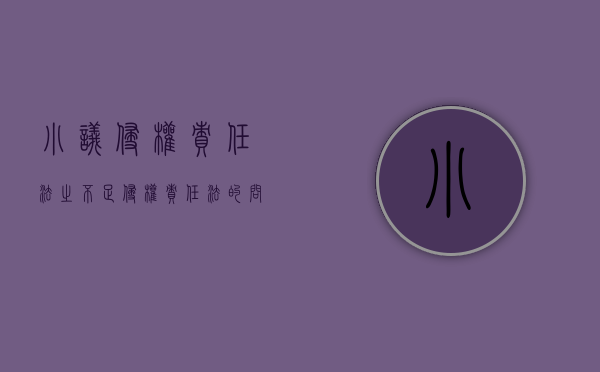 小议《侵权责任法》之不足（侵权责任法的问题）