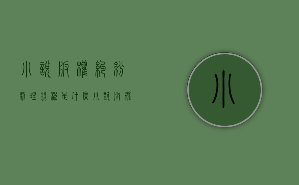 小说版权纠纷处理流程是什么（小说版权归谁）