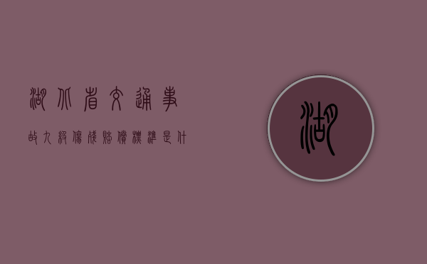 湖北省交通事故九级伤残赔偿标准是什么？（湖北9级伤残赔偿标准）