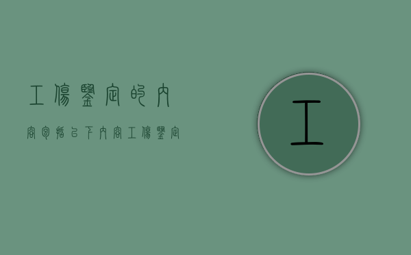 工伤鉴定的内容包括以下内容（工伤鉴定的内容有哪些）