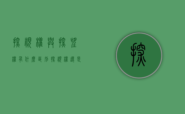 探视权与探望权有什么区别（探视权还是探望权）