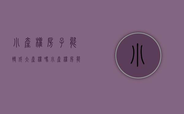 小产权房子能转成大产权吗（小产权房能转卖吗）
