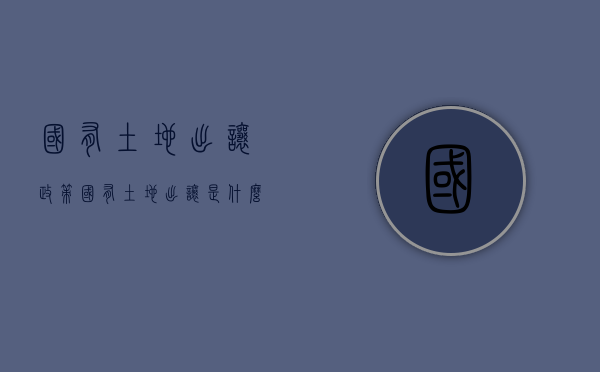 国有土地出让政策（国有土地出让是什么行政行为）